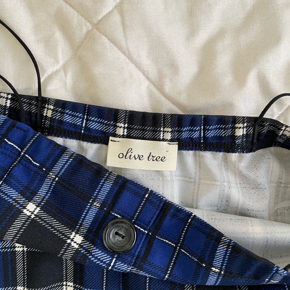 blue plaid button crop top ! - Picture 3 of 4